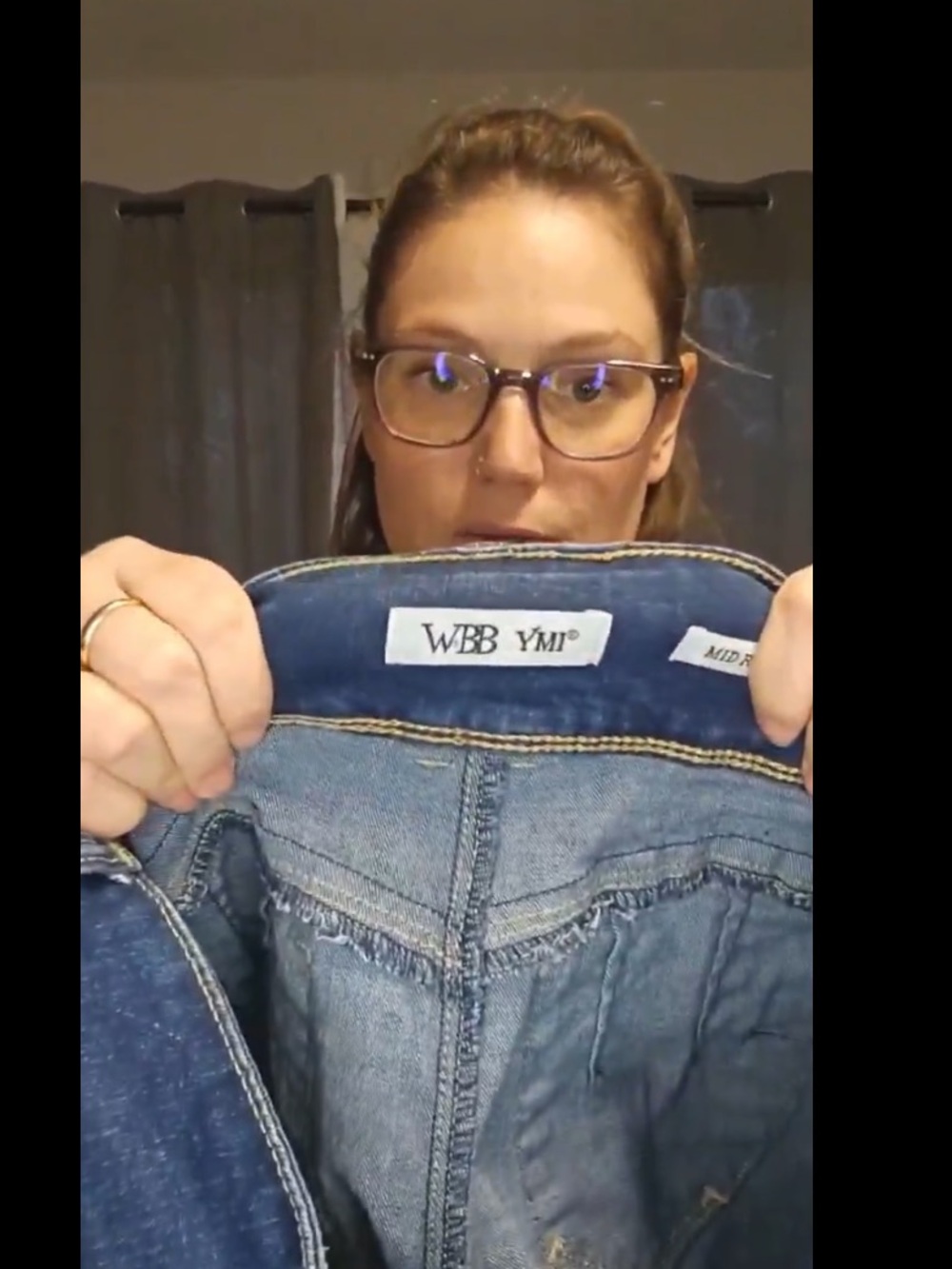 YMI Mid Rise Women’s Blue Denim Jean Shorts
